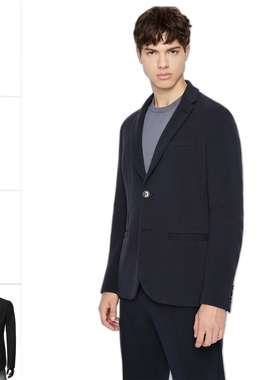 Armani/阿玛尼AX 男士时尚休闲平驳领西装西服外套 8NZG43 ZNUAZ