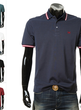 Bally/巴利男士简约刺绣休闲翻领纯棉短袖POLO衫 M5BA760F 7S372