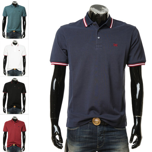 巴利男士刺绣短袖POLO衫