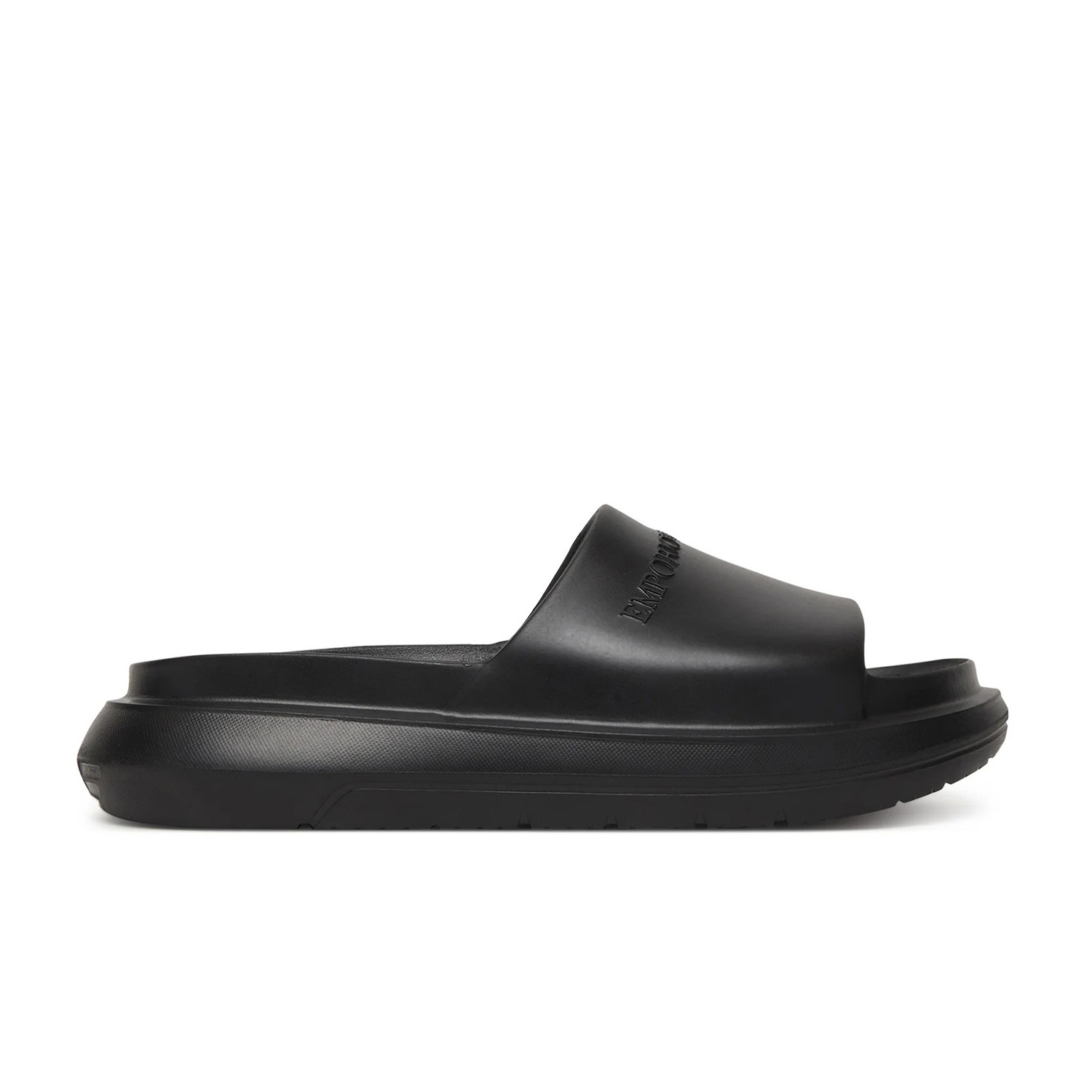 Armani/阿玛尼EA 男士厚底增高时尚一字拖拖鞋 EM005960 AF26000
