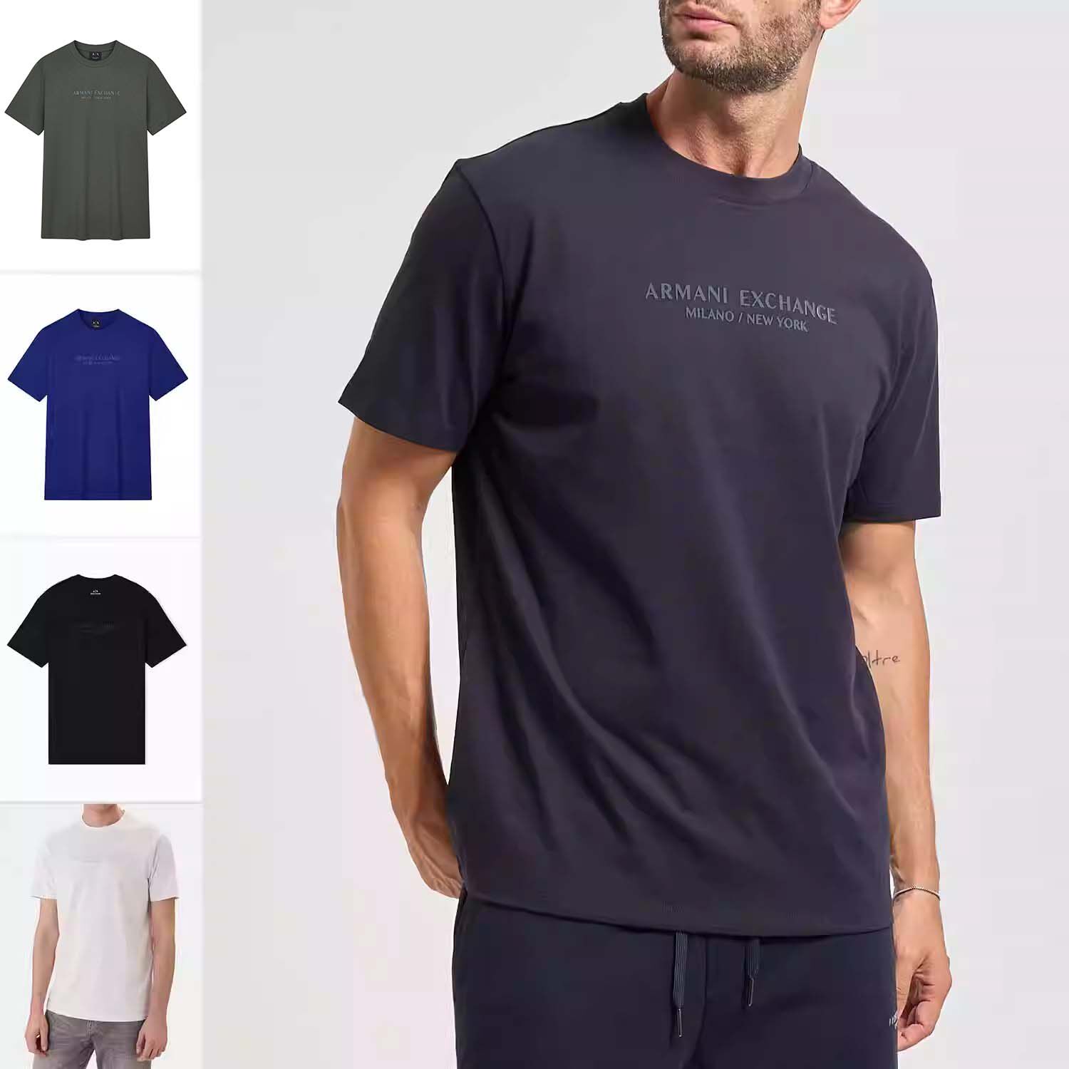 Armani/阿玛尼AX 男士潮牌时尚休闲圆领短袖T恤 XM001280 AF10361