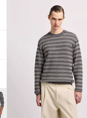 Armani/阿玛尼EA 男士时尚休闲保暖纯羊毛毛衣 EM002194 AF14195