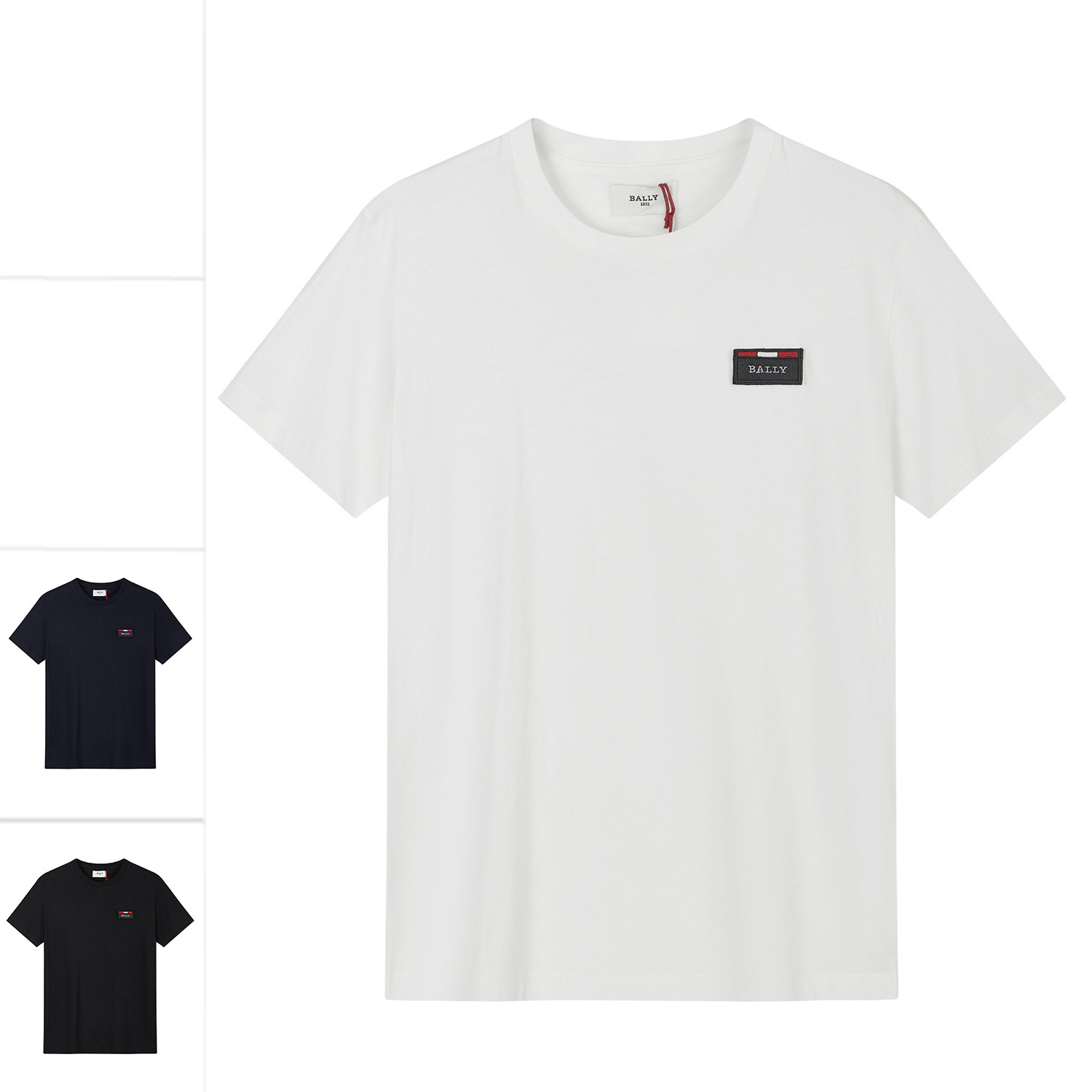 Bally/巴利正品 男士时尚经典大牌LOGO纯棉短袖T恤 603085 05021