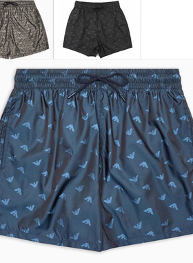 Armani/阿玛尼EA 男士老花鹰标沙滩裤休闲短裤 EM000583 AF12352