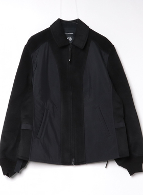 Y3 Y-3 海外直邮 正品 男士时尚休闲潮牌羊毛翻领夹克外套 IW7505