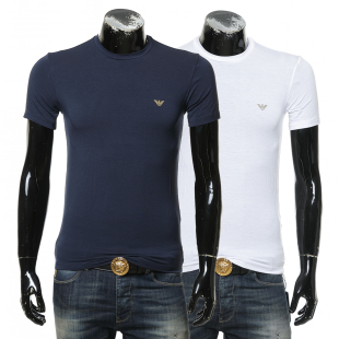 鹰标2件装 男士 修身 弹力短袖 AF10787 Armani T恤EM001849 阿玛尼EA