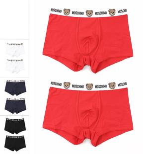 莫斯奇诺男士 252V1A1302 经典 四角内裤 4402 小熊2件装 moschino