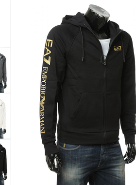 Armani/阿玛尼EA7 男士加厚保暖开衫连帽外套卫衣 8NPM22 PJ07Z