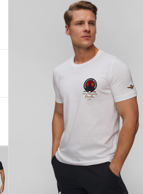 Aeronautica Militare AM空军 男士刺绣战机短袖T恤251TS2408J592