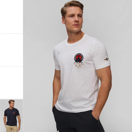 Aeronautica Militare AM空军 男士刺绣战机短袖T恤251TS2408J592