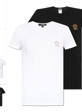 Versace/范思哲美杜莎2件装修身弹力男士短袖T恤AU10193 1A10011