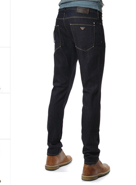 Armani/阿玛尼EA 正品 鹰标男修身水洗长裤牛仔裤 8N1J06 1D5QZ