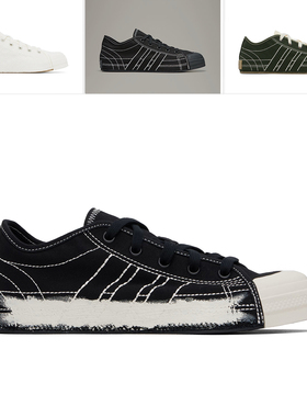 Y3 Y-3 正品 男士时尚潮牌三杠帆布鞋平底低帮休闲鞋 IF2040
