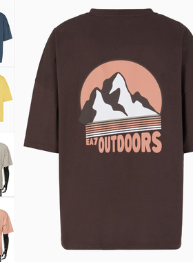 Armani/阿玛尼EA7 男士潮宽松圆领纯棉短袖T恤 7M000081 AF12874