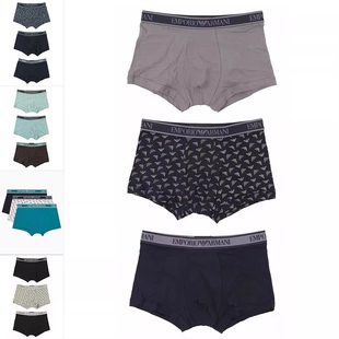 鹰标3件装 男士 时尚 四角内裤 AF10779 Armani EM000370 阿玛尼EA