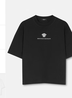 Versace/范思哲男士奢潮刺绣美杜莎宽版短袖T恤1015738 1A11054