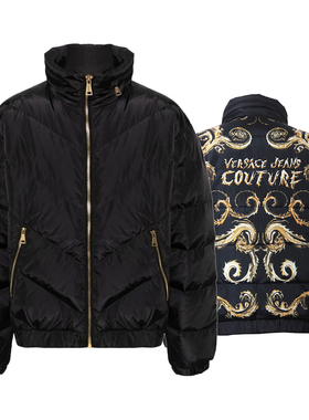 Versace/范思哲VJ 男士奢潮印花保暖外套羽绒服 77GAU404 CQD49