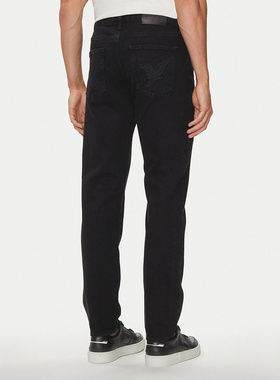 Armani/阿玛尼AX 男士刺绣鹰标时尚休闲长裤牛仔裤 6DZJ13 Z1TDZ