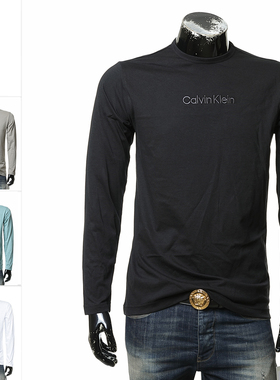 Calvin Klein CK 卡尔文克雷恩 男士时尚休闲圆领长袖T恤 NM2771E