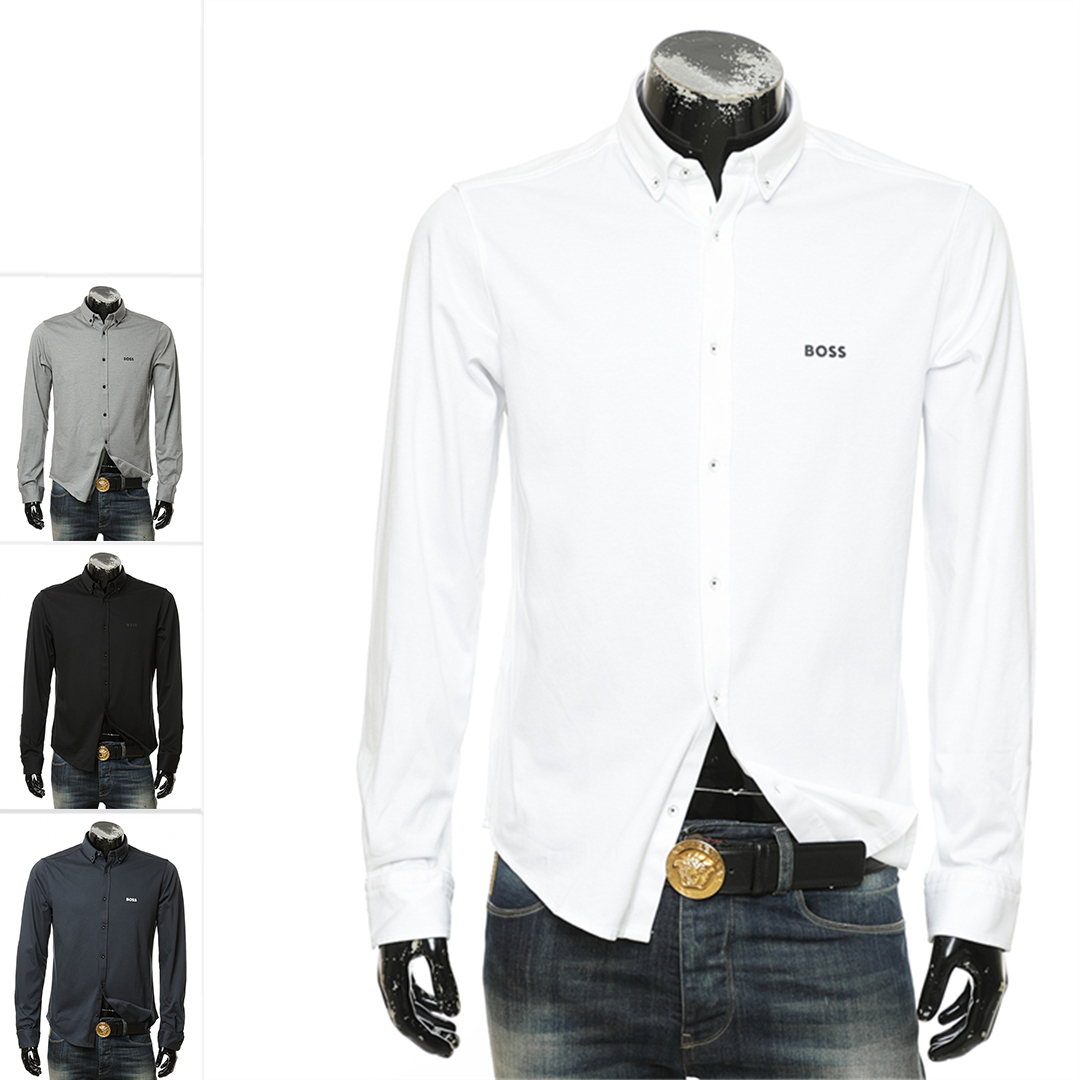 HugoBoss绿标男士休闲长袖衬衫