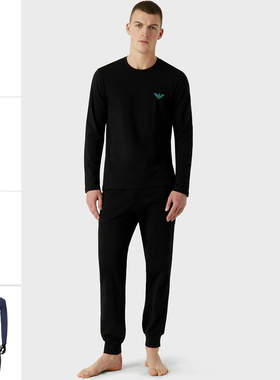 Armani/阿玛尼EA 男士时尚鹰标家居服睡衣休闲套装 112033 3F516