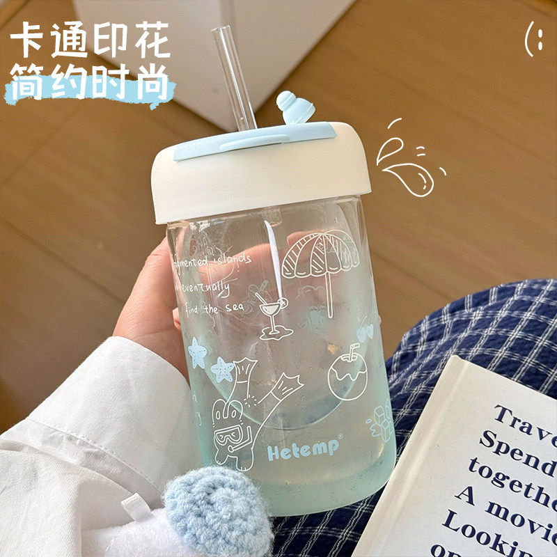 恒度原创海岛星星玻璃杯图片