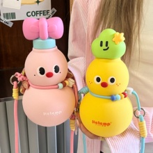 恒度2025新款高颜值吸管杯女生大容量水壶葫芦水杯儿童大肚杯子
