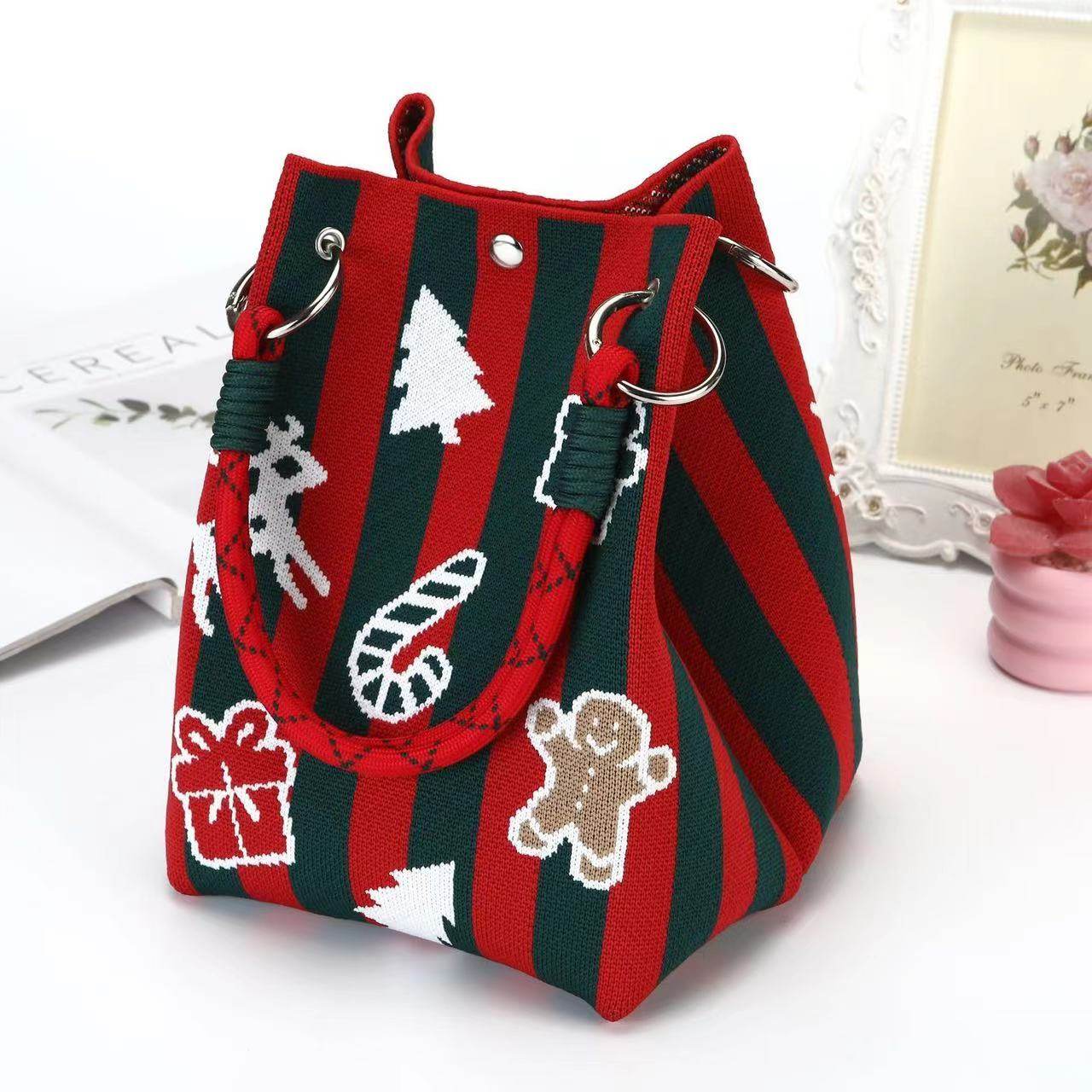 圣诞节万圣节礼物针织手提包圣诞树南瓜骷髅头精致时尚小包编织包,箱包皮具/热销女包/男包,手拿包,淘宝优惠券,粉丝福利购,淘宝优惠卷