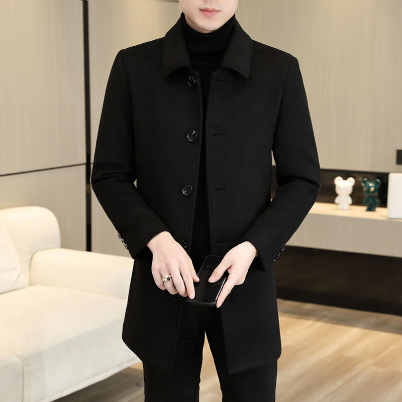 毛呢大衣男中长款男上衣冬季风衣