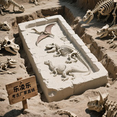 考古探索玩具骨架恐龙化石模型儿童挖宝石恐龙蛋手工生日礼物盲盒