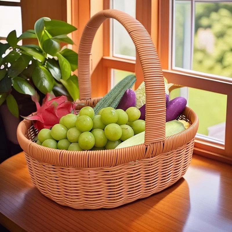 水果篮鸡蛋花篮购物野餐手提篮子
