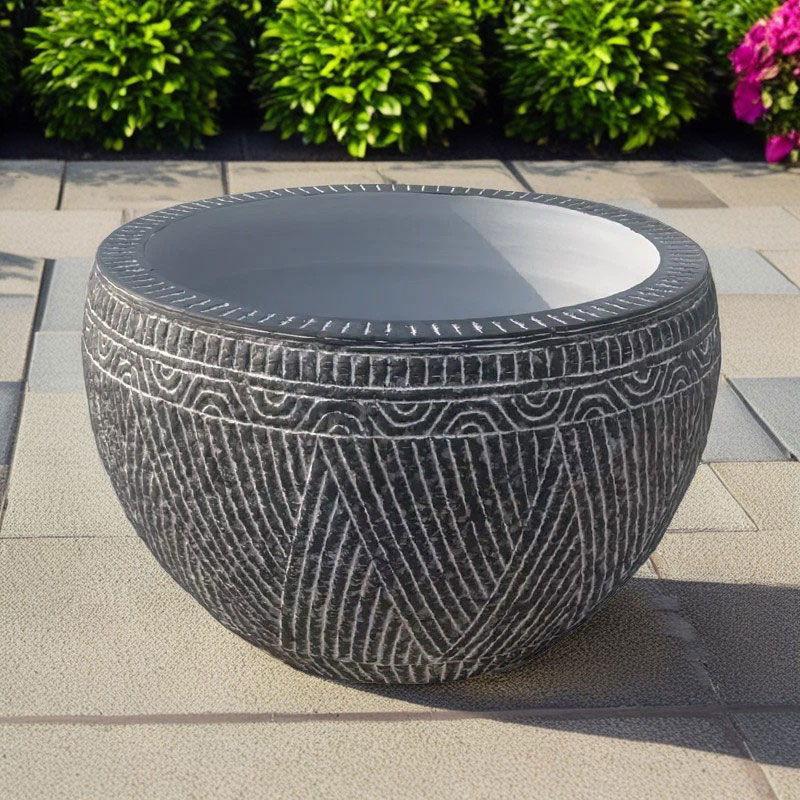 石雕鱼缸花盆青石鱼缸荷花缸庭院水缸石头缸户外养鱼种花流水摆件