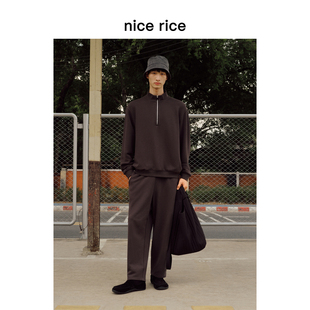 nice rice好饭 26春季新品330G宽松锥形抽绳休闲针织卫裤NIC12039