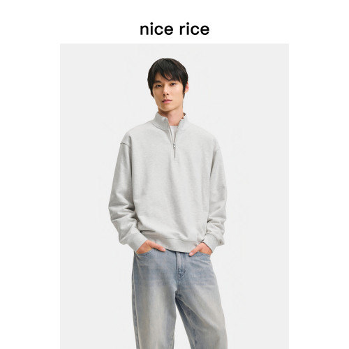 nicerice好饭半开拉链卫衣