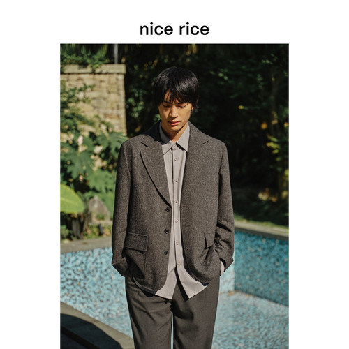 nicerice好饭粗花呢休闲西装