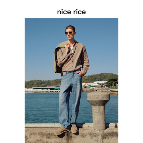 nicerice好饭直筒微锥牛仔裤