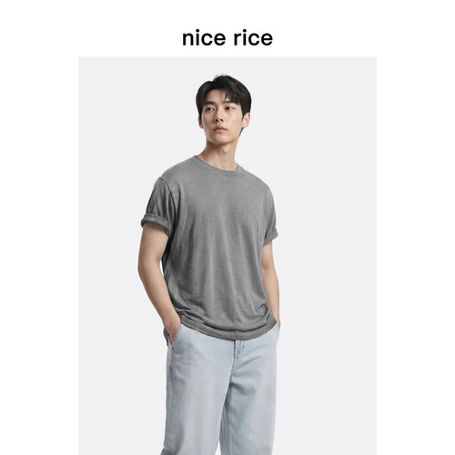 nicerice好饭宽松圆领短袖T恤