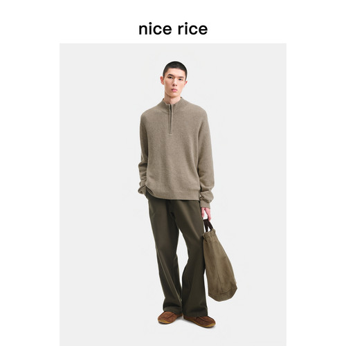 nicerice好饭宽松磨毛休闲长裤