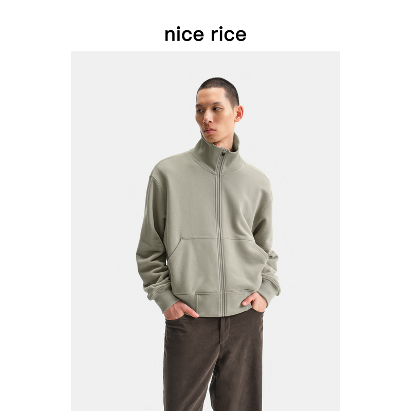 nicerice好饭宽松高领开衫卫衣