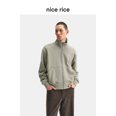 nicerice好饭宽松高领开衫卫衣