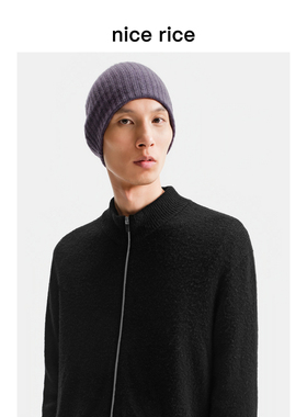 nice rice好饭 25秋季新品羊毛纱线柔软宽坑条肌理针织帽NHQ32097