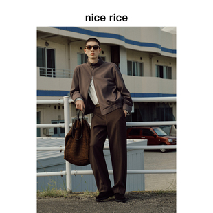 前中烫挺缝线垂感直筒休闲长裤 nice 新品 25秋季 NHQ11007 rice好饭
