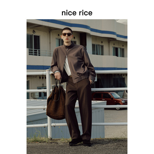 nicerice好饭垂感直筒休闲长裤