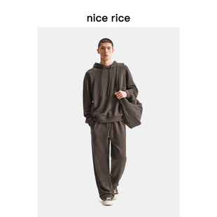 400G直筒肌理外抽绳休闲卫裤 nice 新品 25秋季 NHQ12045 rice好饭