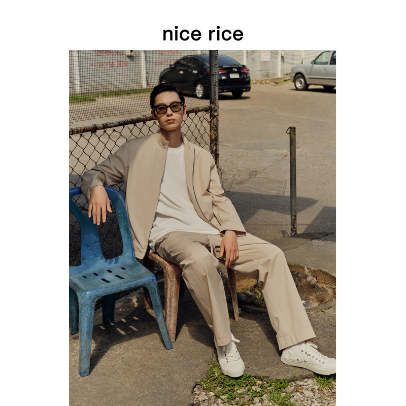 nicerice好饭脚口开衩休闲长裤
