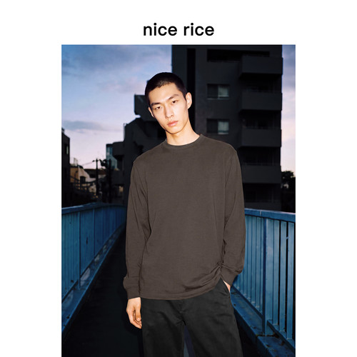 nicerice好饭宽松长袖T恤