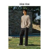 nice NGD11090 全棉磨毛水洗帆布直筒内抽绳休闲长裤 rice好饭 冬季