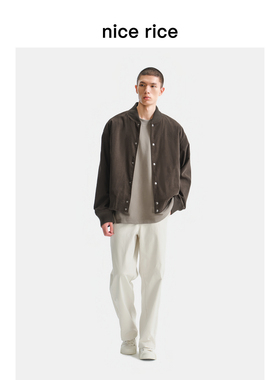 nice rice好饭 25秋季新品轻量宽松侧分割捏褶休闲长裤男NHQ11090