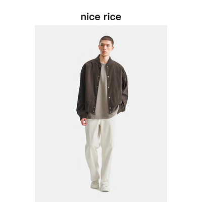 nicerice好饭宽松侧分割休闲长裤