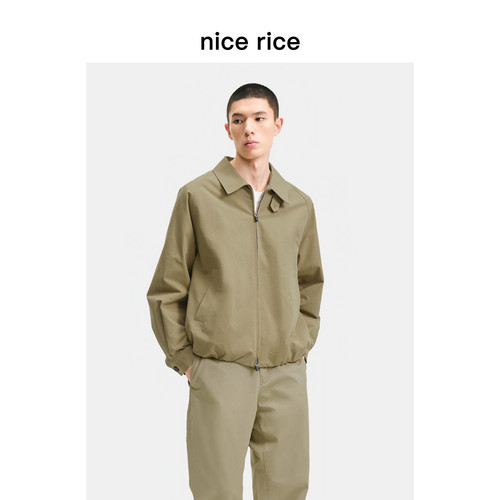 nicerice好饭宽松翻领棉夹克